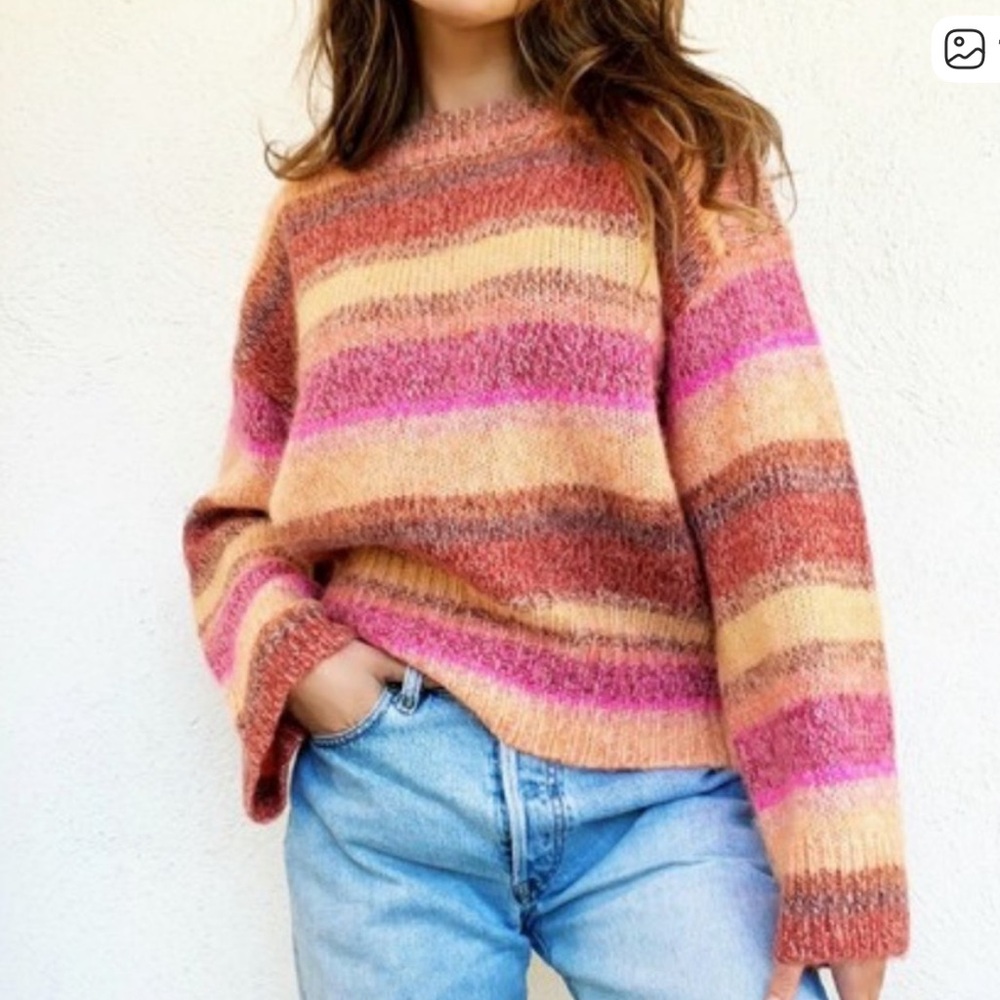 J. Crew Alpaca Striped Sweater